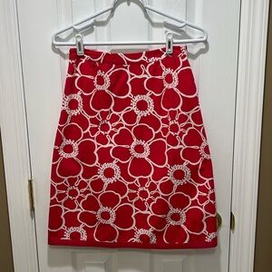 Boden Cotton Floral Skirt - Size 2R